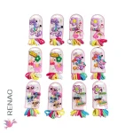 Gancho y colet liga kawaii - Paq x 12 cartillas