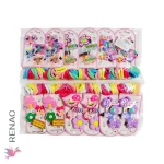 Gancho y colet liga kawaii - Paq x 12 cartillas