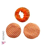 Moñera con blonda naranja - Paq x 12 unid