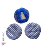 Moñera con blonda azulino - Paq x 12 unid