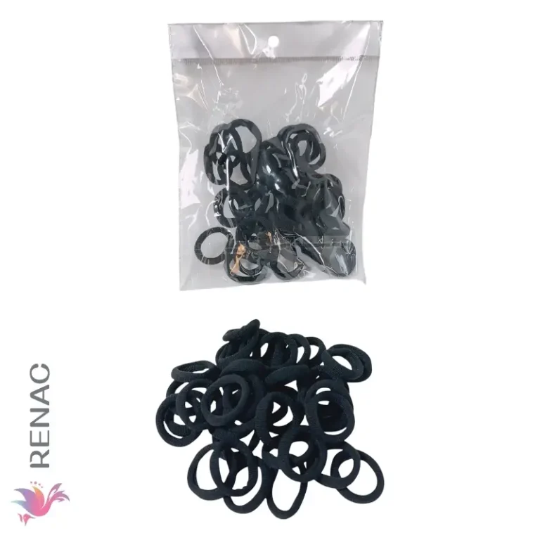 Colet liga arito negro - Paq x 12 bolsitas