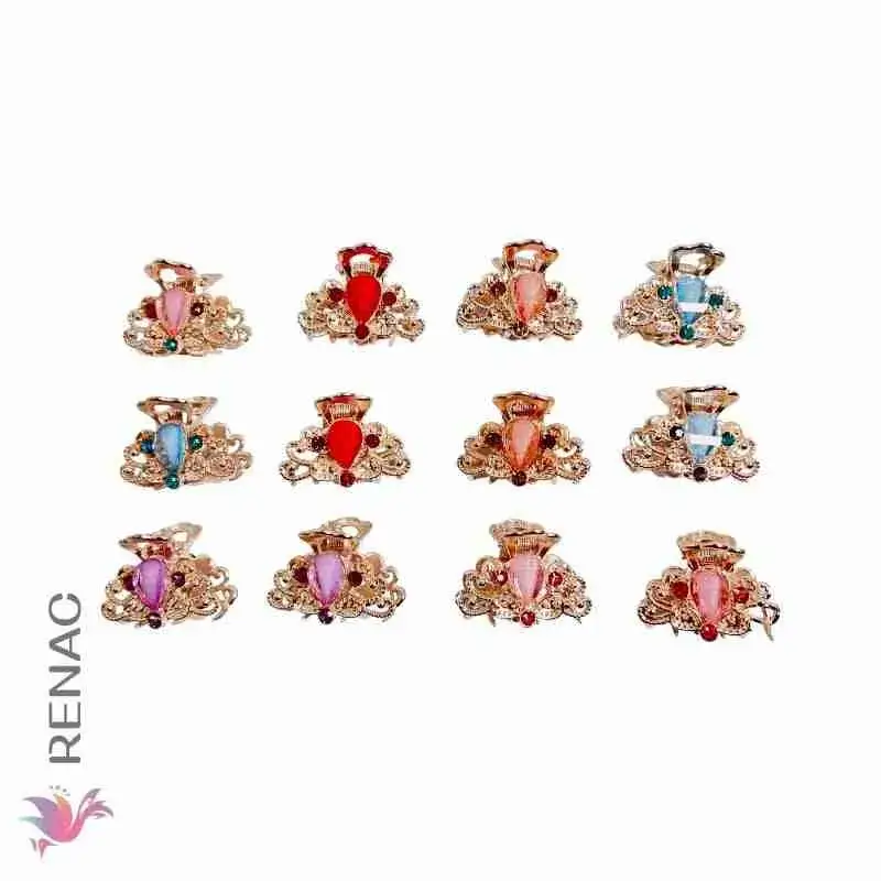 Clip de cabello metal - Paq x 12 unid