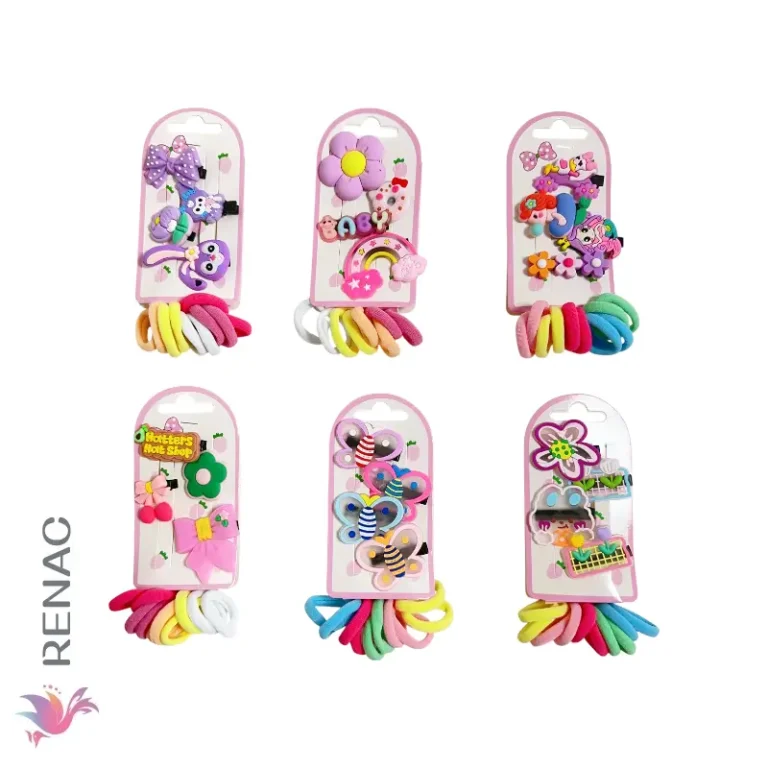 Gancho y colet liga kawaii - Paq x 12 cartillas