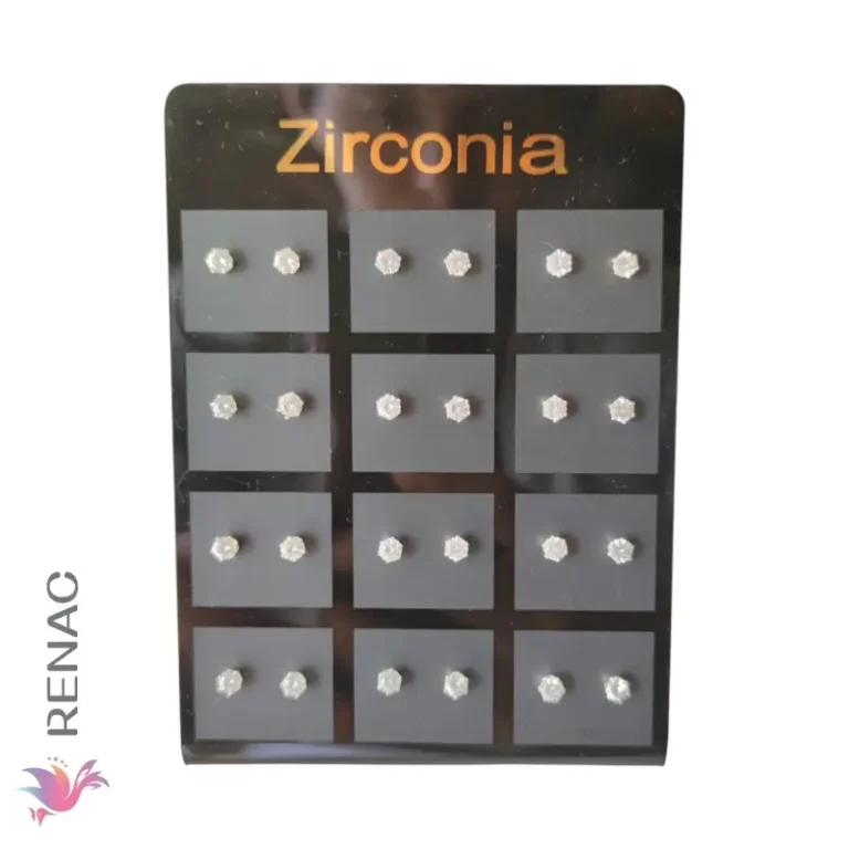 Arete zirconia - Plancha x 12 pares