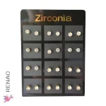 Arete zirconia - Plancha x 12 pares