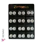 Arete zirconia - Plancha x 12 pares