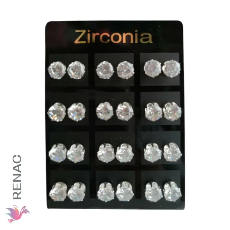 Arete zirconia - Plancha x 12 pares