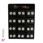 Arete zirconia - Plancha x 12 pares