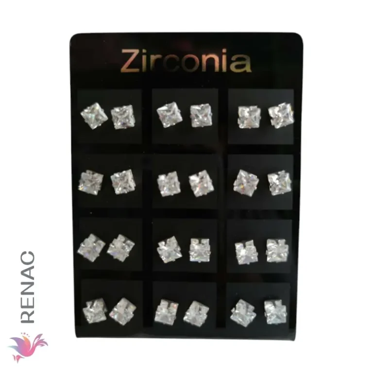 Arete zirconia - Plancha x 12 pares