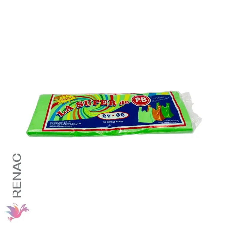 Bolsa de Plastico Colores 27 X 32, Pqt x 50 UNID