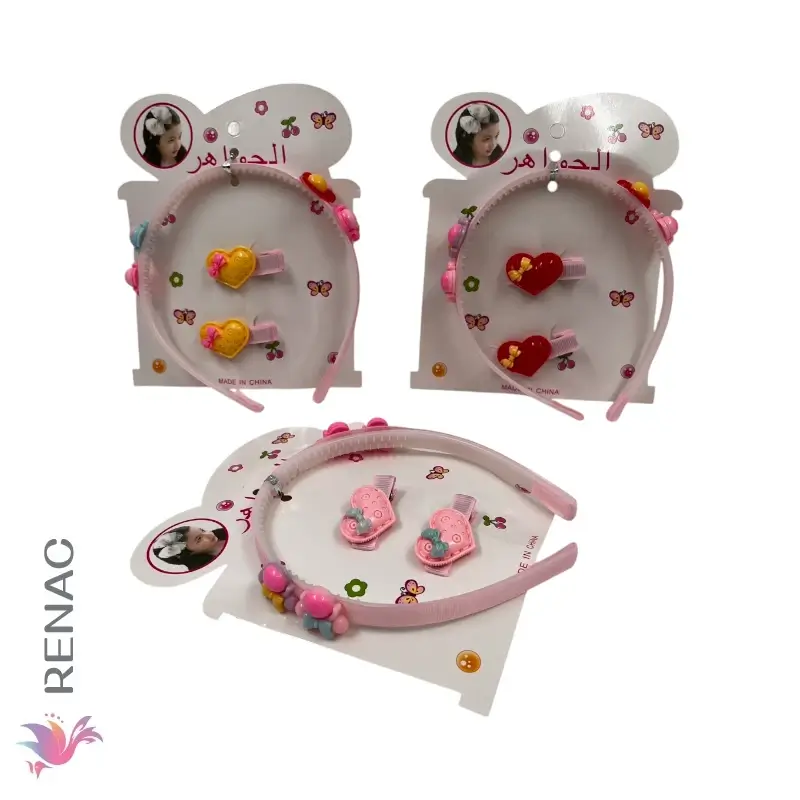 Set de Vincha y Gancho - Paq x 12 unid