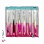 Pinza extensiones pestañas postizas - Paq x 12 cartillas