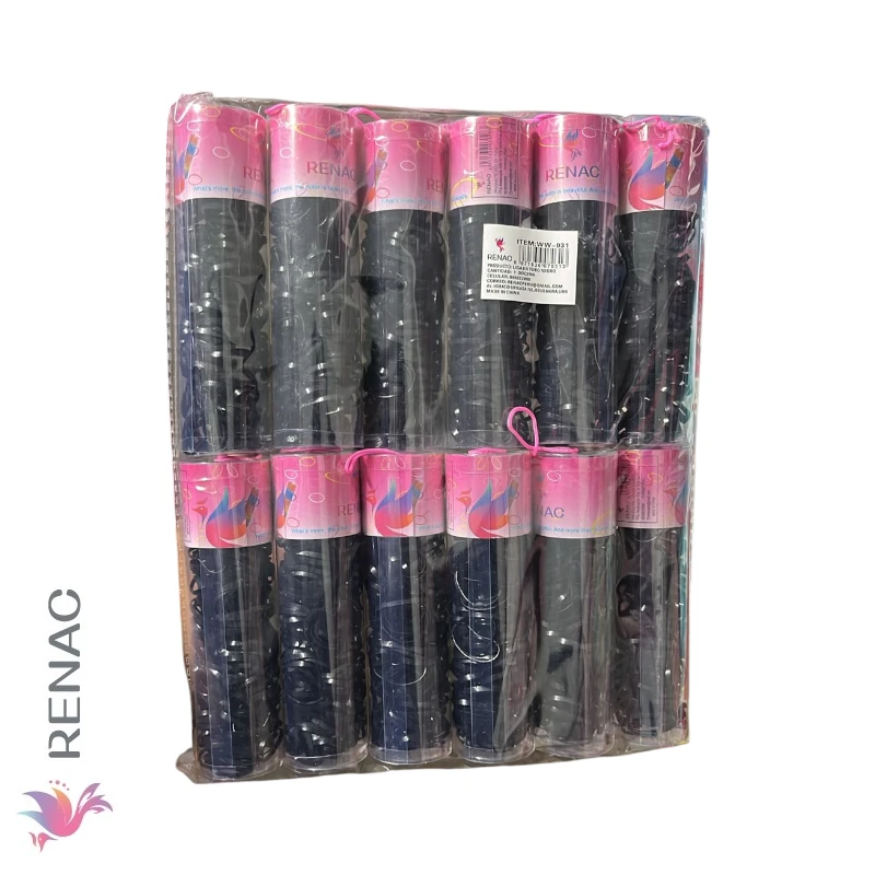 Liga Gruesa En Tubo Negro, Pqt x 12 Pcs, 72 Pqts