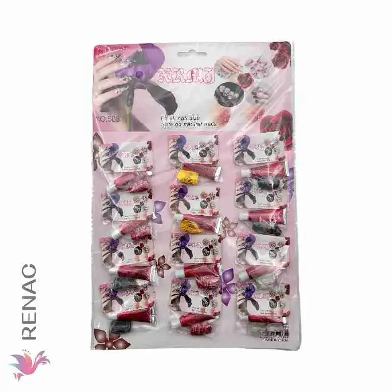 Úñas postizas en plancha - Paq x 12 unid