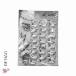 Uñas postizas blancas - Plancha de 24 unid