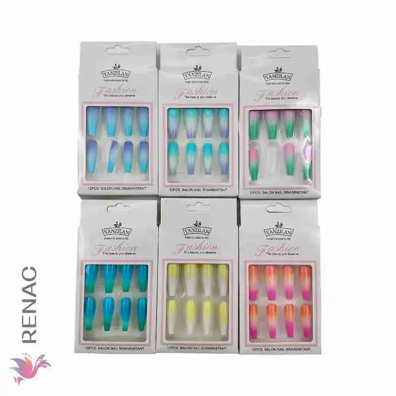 Úñas postizas - Paq x 12 unid