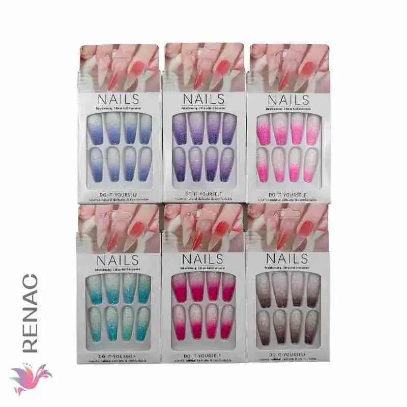 Úñas postizas - Paq x 12 unid