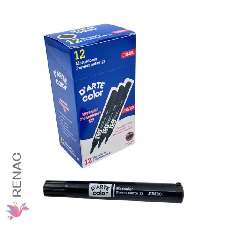 Marcador Permanente Negro - Box x 12 Pcs