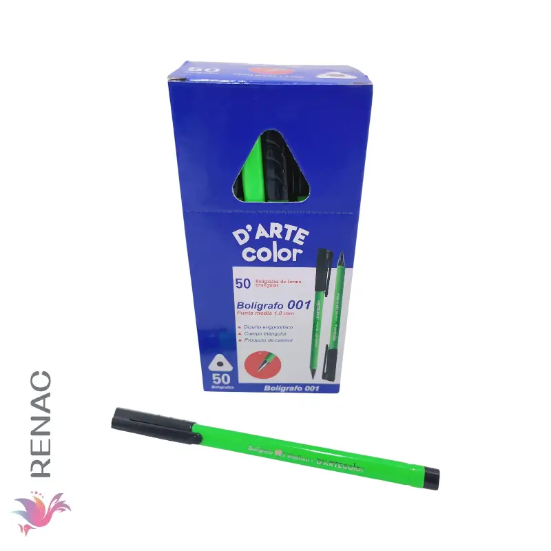 Lapicero 001 negro x 50u