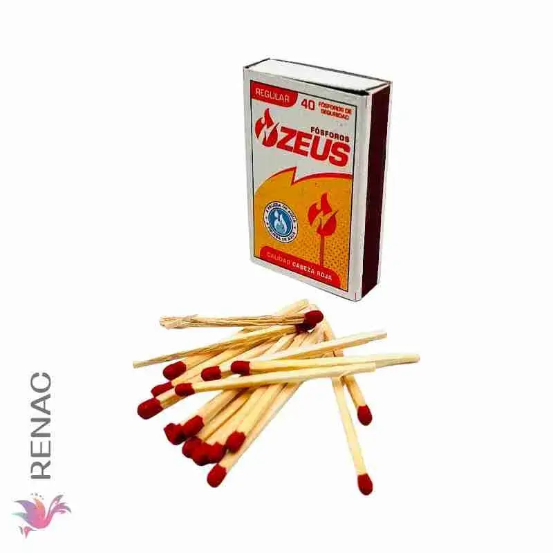 Fósforo Zeus Rojo - Paq x 100 und
