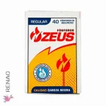 Fósforo Zeus Negro - Paq x 100 und