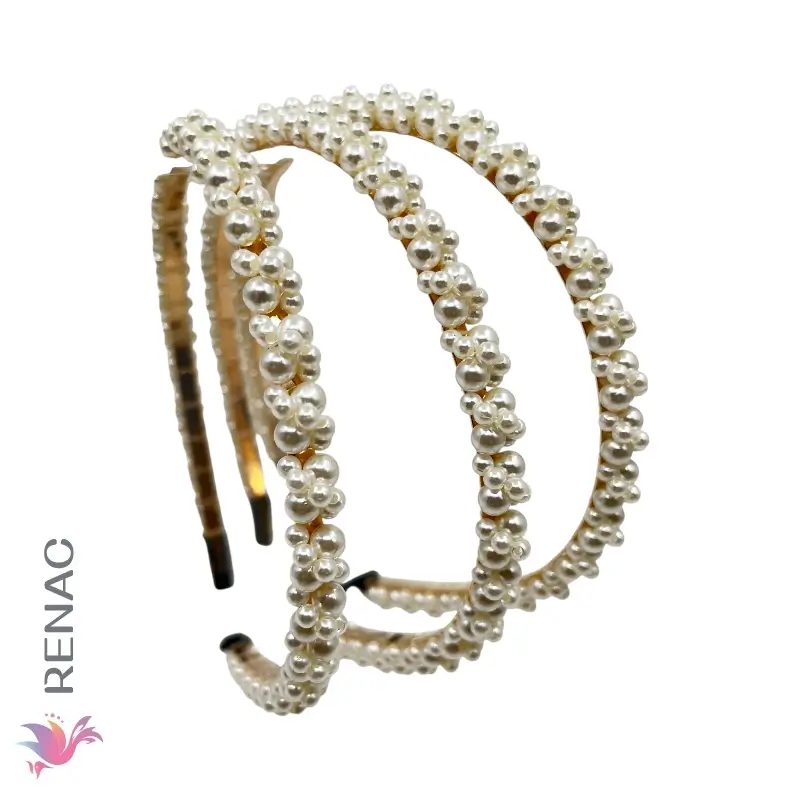 TYN-003-25-3 Vincha con Perla – Paq x 12 unidades - Imagen 1