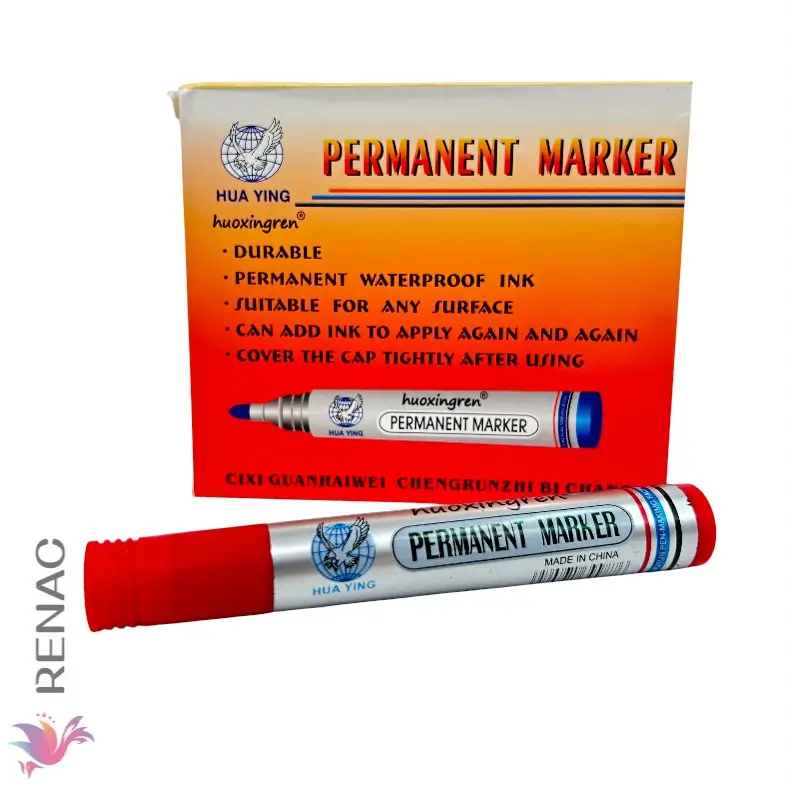 PL2 Marcador Permanente Rojo x12 Pcs - Imagen 1