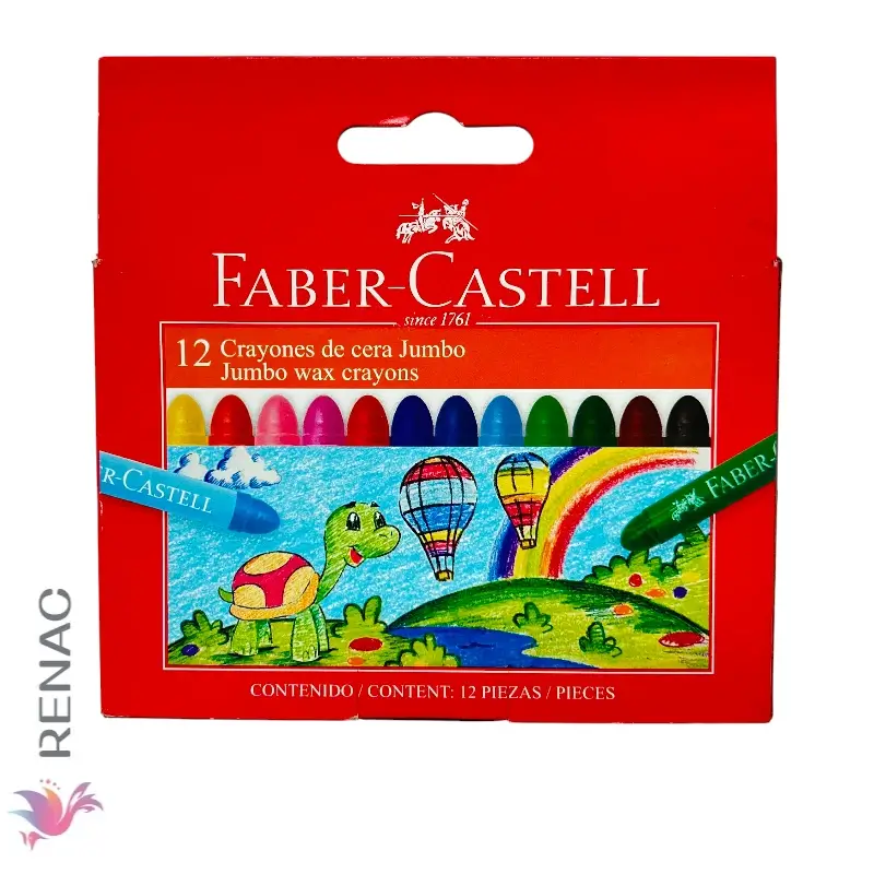 RP-014-1 Crayones Jumbo Faber Castell x12 Unid - Imagen 1