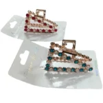 Clip de metal con perla - pqt x 12 unid