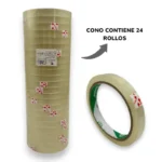 Cinta adhesiva 1.2cm*50m - Cono x 24 unid