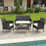 Juego de muebles de patio de 4 piezas