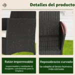 Juego de muebles de patio de 4 piezas
