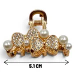 Clip Metal Dorado Para Cabello – Paq x 12 Unid