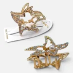 Clip Metal Dorado Para Cabello – Paq x 12 Unid - Imagen 2