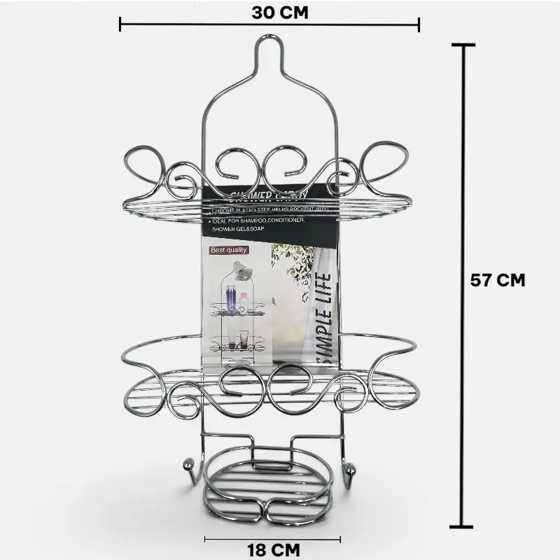TZP155 Organizador de Metal para Ducha - Imagen 1