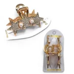 Clip Metal Dorado Para Cabello – Paq x 12 Unid - Imagen 2