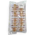 Clip Metal Dorado Para Cabello – Paq x 12 Unid - Imagen 4