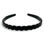 Vincha Plastico Acrilico Negro – Paq x 12 Unid - Imagen 2