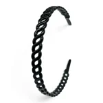 Vincha Plastico Acrilico Negro – Paq x 12 Unid