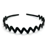 Vincha Plastico Acrilico Negro – Paq x 12 Unid - Imagen 2