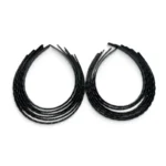 Vincha Plastico Acrilico Negro – Paq x 12 Unid - Imagen 4
