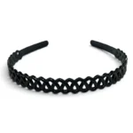 Vincha Plastico Acrilico Negro – Paq x 12 Unid - Imagen 2