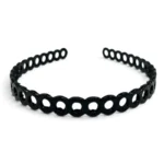 Vincha Plastico Acrilico Negro – Paq x 12 Unid - Imagen 2