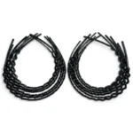 Vincha Plastico Acrilico Negro – Paq x 12 Unid - Imagen 3