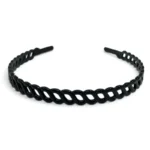 Vincha Plastico Acrilico Negro – Paq x 12 Unid - Imagen 2