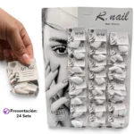 Uñas Postizas Blancas - Pqt x 24 Sets