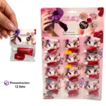 Uñas Postizas en Plancha con Pegamento - Pqt x 12 Sets