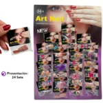 Set de Uñas Postizas Diseños Surtidos - Pqt x 24 Unidades